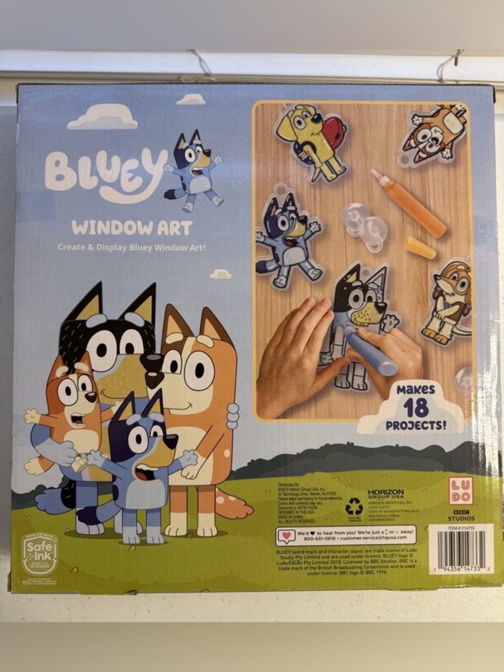 Bluey Window Art Suncatchers Kit Kids Craft Paint Activity Set - Picture 2 of 5